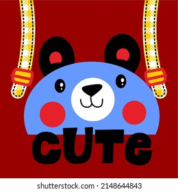 Cute bear cartoon vector design