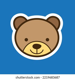 Cute Bear Cartoon Vector Icon Illustration. Flat Cartoon Style