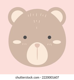 Cute Bear Cartoon Vector Icon Illustration. Flat Cartoon Style