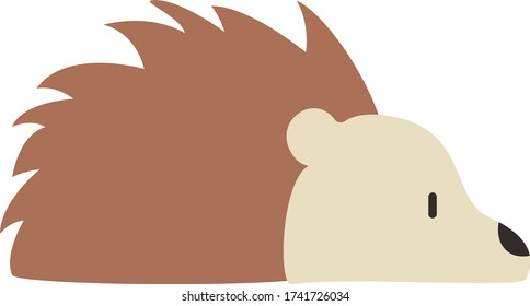 Cute Bear Cartoon, Vector illustration porcupine on a white background. Drawing for children