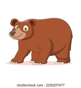 Cute bear cartoon vector illustration
