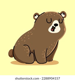 Cute Bear cartoon. vector cartoon illustration