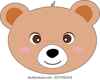Cute bear cartoon. Vector illustration.