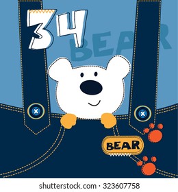 cute bear cartoon vector illustration