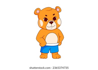 Design-Illustration für den Cute-Bär
