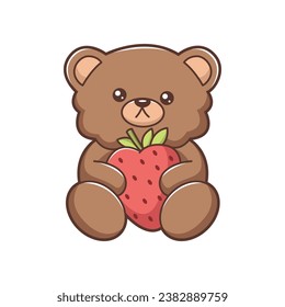 Cute Bear Character Design Illustration