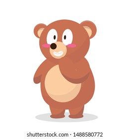 cute bear character design vector illustration