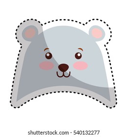 cute bear character icon vector illustration design