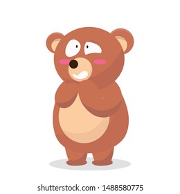cute bear character vector illustration