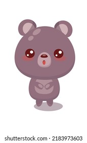 Cute bear character in vector style