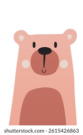 Cute bear clip art kids nursery. Scandinavian bear nursery wall art decor