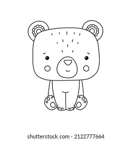 Färberseite für Cute-Bären zum Färben des Buches