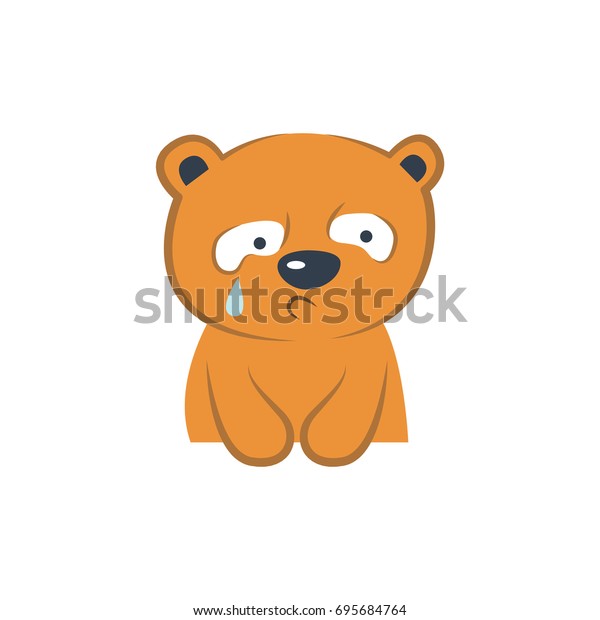 Cute Bear Crying Children Cartoon Stock Vector (royalty Free) 695684764 