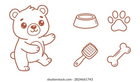 Cute bear cub and