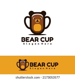 cute Bear cup art illustration