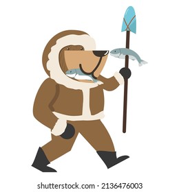 Cute bear Eskimo Winter Clothes