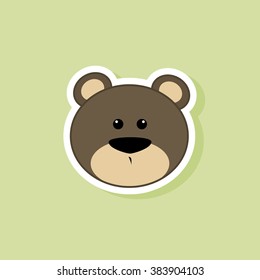 Cute bear face