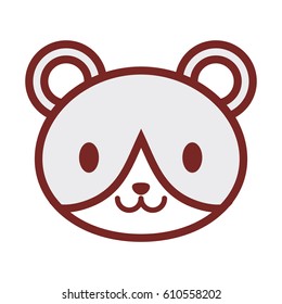 cute bear face image vector illustration eps 10
