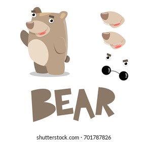 Cute bear funny cartoon