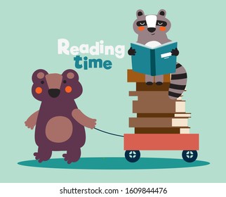 読書 動物イラスト の画像 写真素材 ベクター画像 Shutterstock