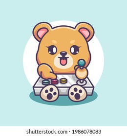 Diseño de dibujos animados para juegos de osos pequeños