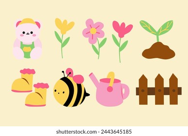 cute bear in the garden