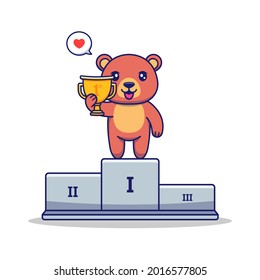 Cute bear got the first prize