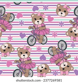 cute bear graphic tees for gir design patterns sleepwear