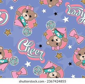 cute bear graphic tees for girl design patterns sleepwear cheer