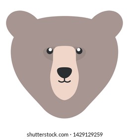 cute bear grizzly animal character