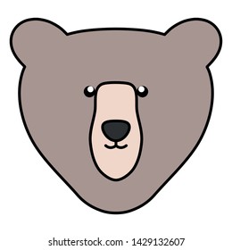 cute bear grizzly animal character