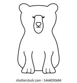 cute bear grizzly animal character