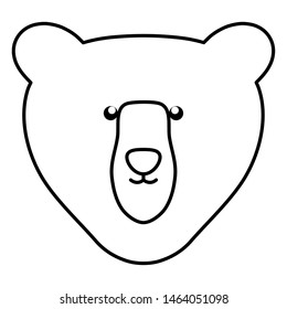 cute bear grizzly animal character