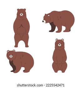 Cute bear grizzly, Stock Photos simple Vectors design