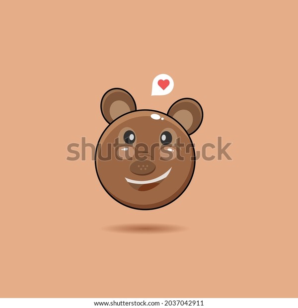 Cute Bear Head Cartoon Vector Stock Vector Royalty Free 2037042911 Shutterstock