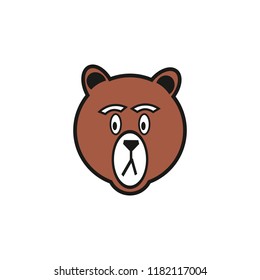 cute bear head character