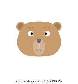 Cute Bear head icon vector design illustration