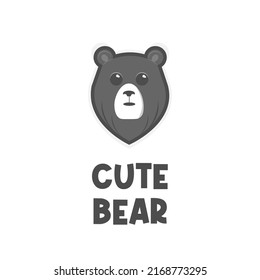 Logo de la ilustración de la cabeza del oso blanco