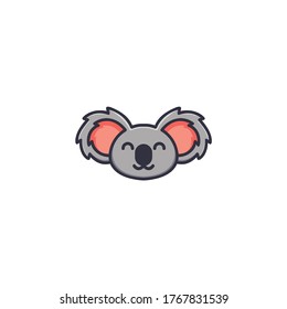 cute Bear head mascot logo vector designs