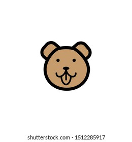cute Bear head vector design.