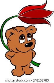 Cute Bear Holding A Heart