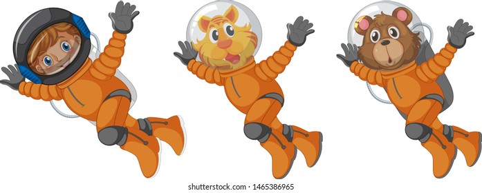 Cute bear in human-like pose isolated illustration
