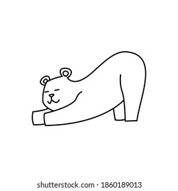Cute bear icon isolated on white background. Good for zoo, animal lovers, brochure, banner