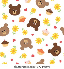 cute bear. illustration background