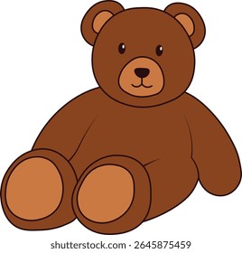 Cute Bear Illustration Isolated on White Background. Vector Character.