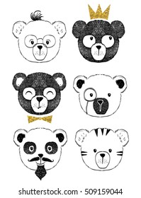 cute bear illustration series