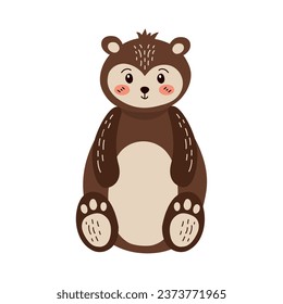 cute bear illustration vector isolated