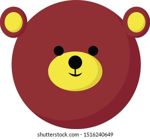 Oso, ilustración, vector sobre fondo blanco.