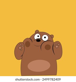 cute bear illustration. We bare bear. Vector illustration. Bear art. Bare bear. Minimal cute art