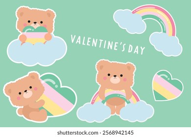 Cute Bear Illustrations for Valentine's Day